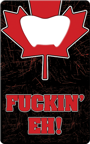 Canadian Friends Card Bottle Opener Front