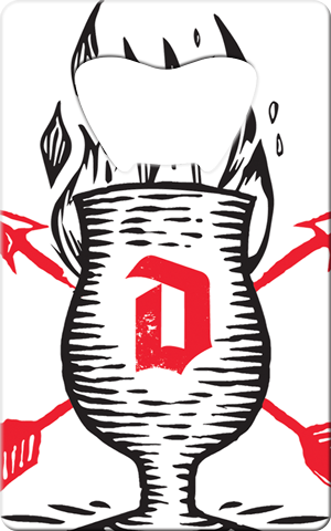 Duvel Beer Card Bottle Opener Front