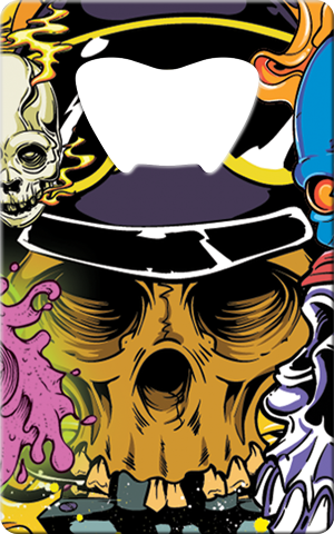 Kinky Skulls Card Bottle Openers Front