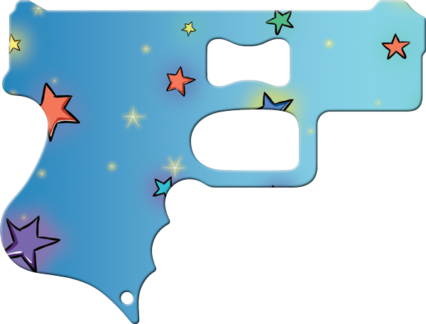 Pretty Stars Gun Bottle Opener Front