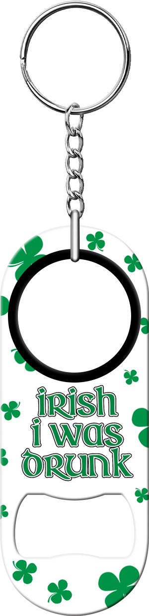 Irish I Was Drunk Bartender Mini Bottle Opener Front