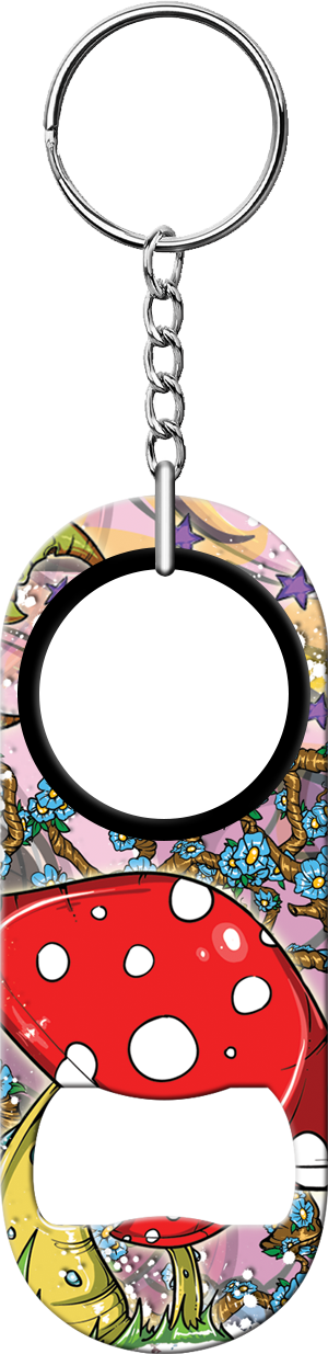 Mushroom Skulls Bartender Mini Bottle Opener Front