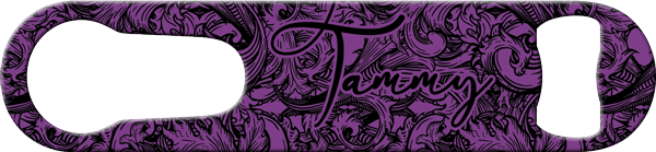 Floral Print Bartender Pour Spout Remover Custom Bottle Opener Front