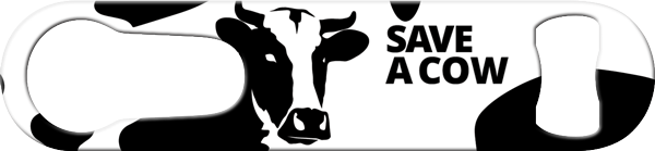Save Cow Tip Me Pour Spout Remover Custom Bottle Opener Front