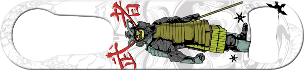 Undead Samurai Warrior Bartender Pour Spout Remover Custom Bottle Opener Front