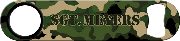 Army Camouflage Custom Standard Bottle Opener Front
