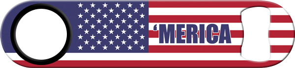 United States Flag Merica Custom Bottle Opener Front